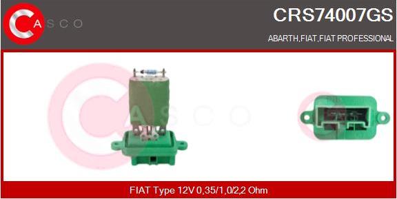 Casco CRS74007GS - Сопротивление, реле, вентилятор салона autosila-amz.com