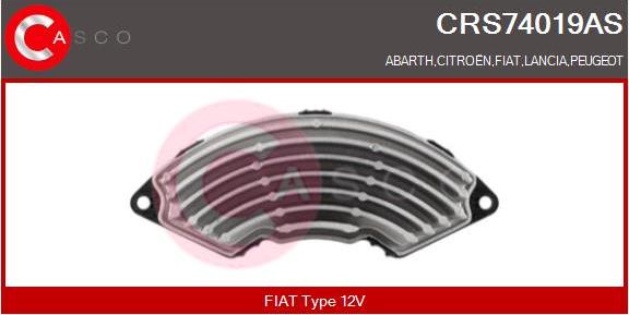 Casco CRS74019AS - Сопротивление, реле, вентилятор салона autosila-amz.com