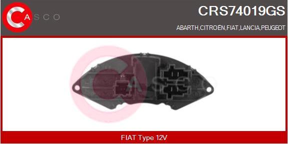 Casco CRS74019GS - Сопротивление, реле, вентилятор салона autosila-amz.com