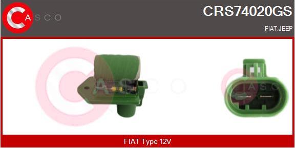 Casco CRS74020GS - Дополнительный резистор, электромотор - вентилятор радиатора autosila-amz.com