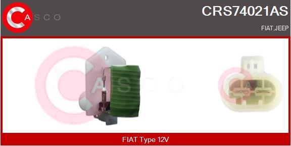 Casco CRS74021AS - Дополнительный резистор, электромотор - вентилятор радиатора autosila-amz.com