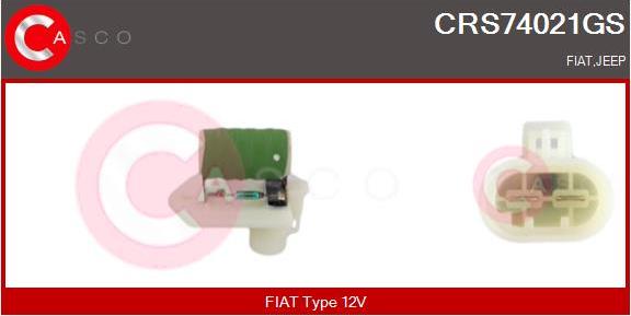 Casco CRS74021GS - Дополнительный резистор, электромотор - вентилятор радиатора autosila-amz.com