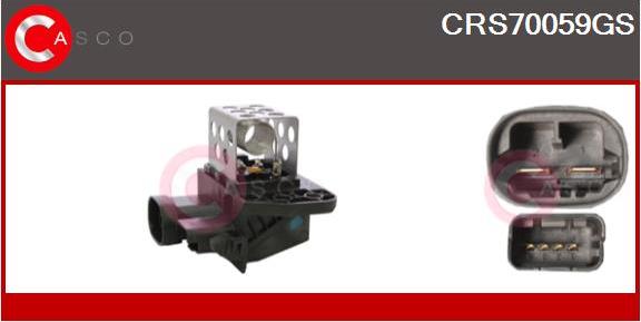 Casco CRS70059GS - Дополнительный резистор, электромотор - вентилятор радиатора autosila-amz.com