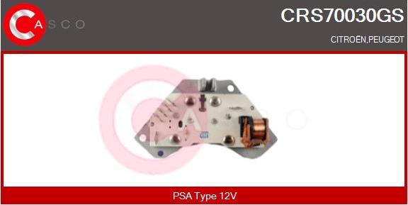 Casco CRS70030GS - Сопротивление, реле, вентилятор салона autosila-amz.com