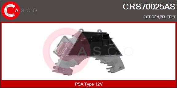 Casco CRS70025AS - Сопротивление, реле, вентилятор салона autosila-amz.com