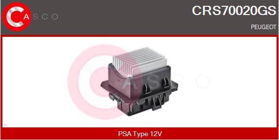 Casco CRS70020GS - Сопротивление, реле, вентилятор салона autosila-amz.com