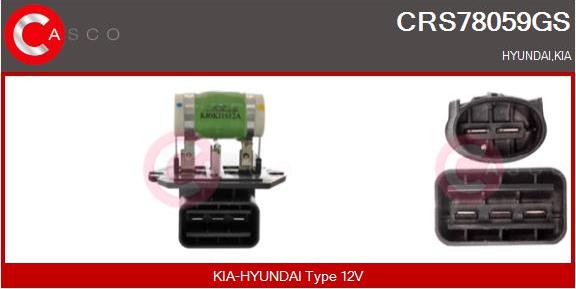Casco CRS78059GS - Дополнительный резистор, электромотор - вентилятор радиатора autosila-amz.com