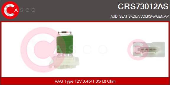 Casco CRS73012AS - Сопротивление, реле, вентилятор салона autosila-amz.com