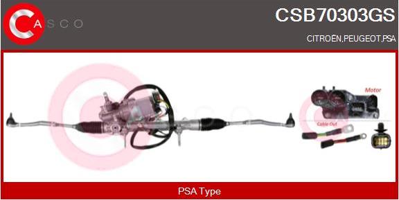 Casco CSB70303GS - Рулевой механизм, рейка autosila-amz.com