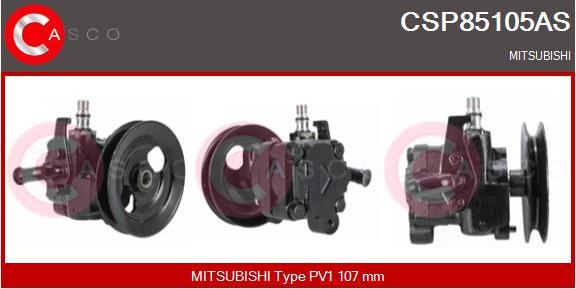 Casco CSP85105AS - Насос ГУР MITSUBISHI L 200 (K3_T, K2_T, K1_T, K0_T) 86-96,L 200 (K7_T, K6_T) 96-07 MSG MT013 autosila-amz.com