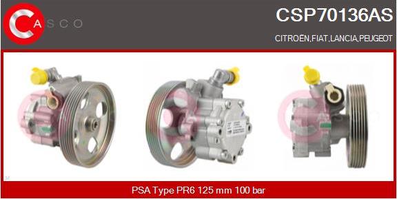 Casco CSP70136AS - Гидравлический насос, рулевое управление, ГУР autosila-amz.com