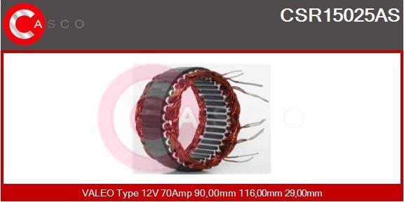 Casco CSR15025AS - Статор, генератор autosila-amz.com