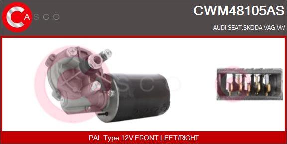 Casco CWM48105AS - Двигатель стеклоочистителя autosila-amz.com