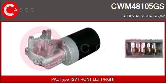 Casco CWM48105GS - Двигатель стеклоочистителя autosila-amz.com