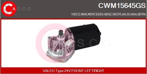 Casco CWM15645GS - Двигатель стеклоочистителя autosila-amz.com