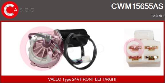 Casco CWM15655AS - Двигатель стеклоочистителя autosila-amz.com