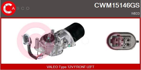Casco CWM15146GS - Двигатель стеклоочистителя autosila-amz.com