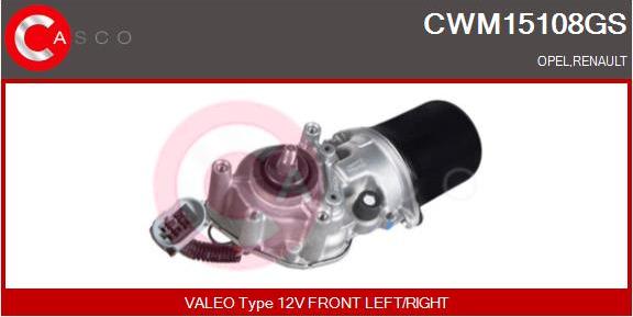Casco CWM15108GS - Двигатель стеклоочистителя autosila-amz.com