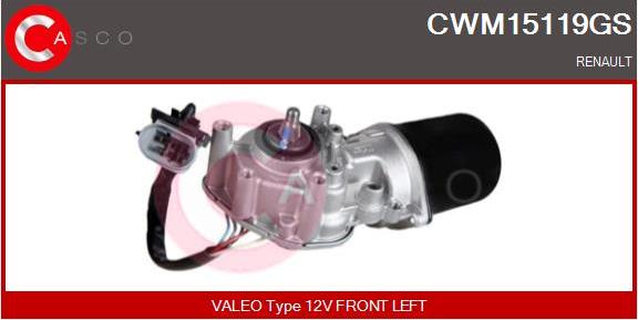 Casco CWM15119GS - Двигатель стеклоочистителя autosila-amz.com