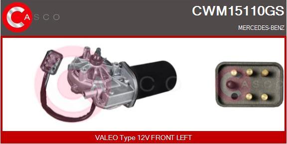 Casco CWM15110GS - Двигатель стеклоочистителя autosila-amz.com