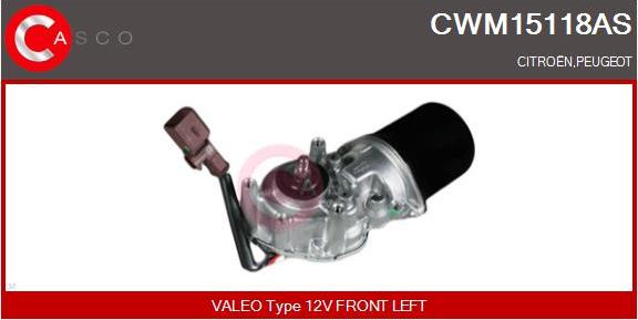 Casco CWM15118AS - Двигатель стеклоочистителя autosila-amz.com