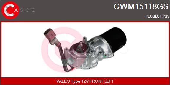 Casco CWM15118GS - Двигатель стеклоочистителя autosila-amz.com