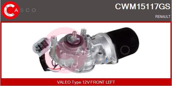 Casco CWM15117GS - Двигатель стеклоочистителя autosila-amz.com