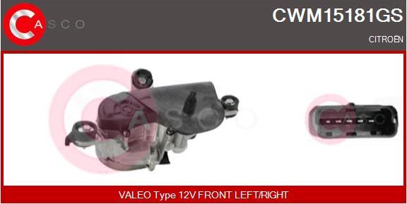 Casco CWM15181GS - Двигатель стеклоочистителя autosila-amz.com