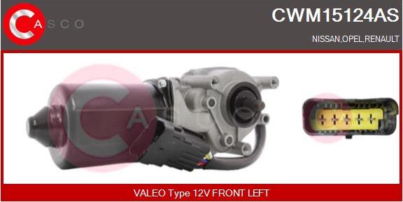 Casco CWM15124AS - Двигатель стеклоочистителя autosila-amz.com