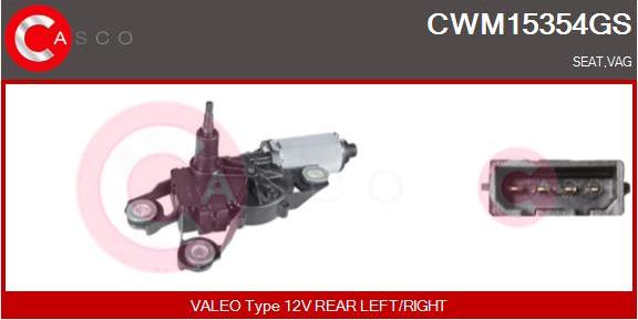 Casco CWM15354GS - Двигатель стеклоочистителя autosila-amz.com