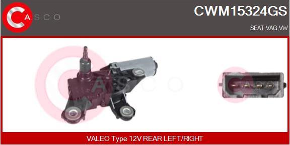 Casco CWM15324GS - Двигатель стеклоочистителя autosila-amz.com
