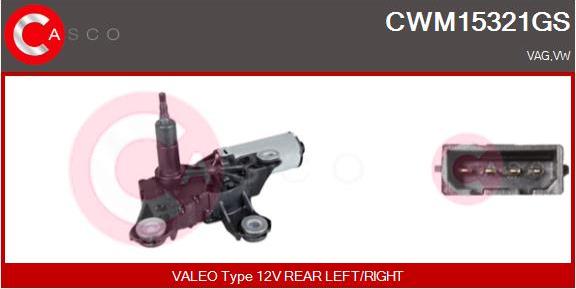Casco CWM15321GS - Двигатель стеклоочистителя autosila-amz.com