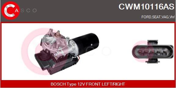 Casco CWM10116AS - Двигатель стеклоочистителя autosila-amz.com