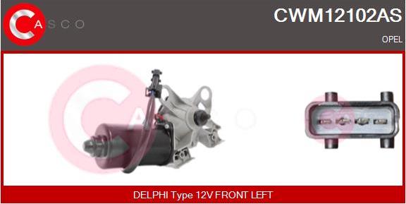 Casco CWM12102AS - Двигатель стеклоочистителя autosila-amz.com