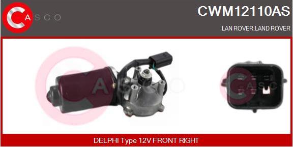 Casco CWM12110AS - Двигатель стеклоочистителя autosila-amz.com