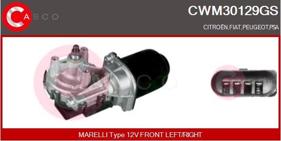 Casco CWM30129GS - Двигатель стеклоочистителя autosila-amz.com