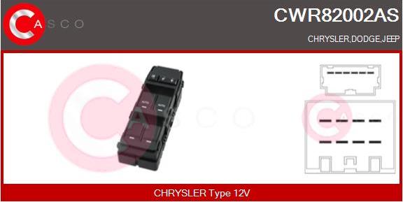 Casco CWR82002AS - Выключатель, стеклоподъемник autosila-amz.com