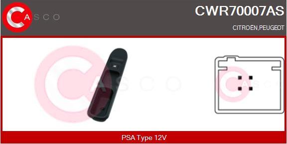 Casco CWR70007AS - Выключатель, стеклоподъемник autosila-amz.com