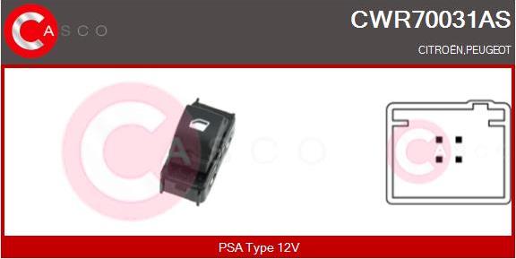 Casco CWR70031AS - Выключатель, стеклоподъемник autosila-amz.com