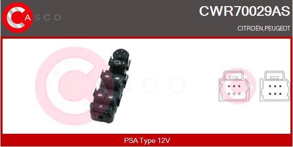 Casco CWR70029AS - Выключатель, стеклоподъемник autosila-amz.com