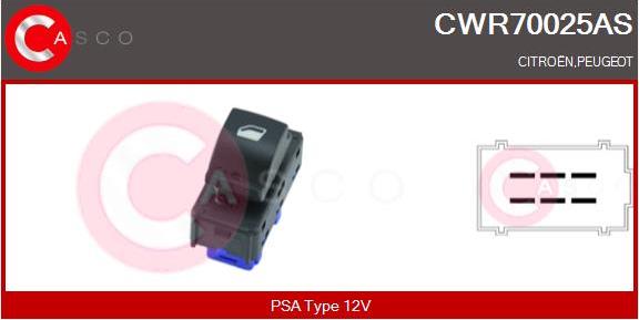 Casco CWR70025AS - Выключатель, стеклоподъемник autosila-amz.com