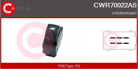 Casco CWR70022AS - Выключатель, стеклоподъемник autosila-amz.com