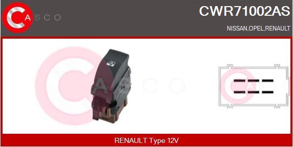 Casco CWR71002AS - Выключатель, стеклоподъемник autosila-amz.com