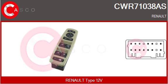 Casco CWR71038AS - Выключатель, стеклоподъемник autosila-amz.com