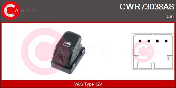 Casco CWR73038AS - Выключатель, стеклоподъемник autosila-amz.com