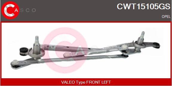 Casco CWT15105GS - Система тяг и рычагов привода стеклоочистителя autosila-amz.com