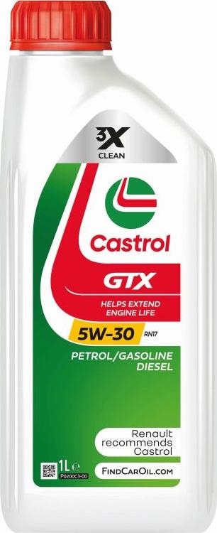 Castrol 15CC2F - Castrol 5W30 (1L) GTX RN17 масло моторное! синт.\ ACEA C3 autosila-amz.com