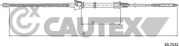 Cautex 468005 - Тросик, cтояночный тормоз autosila-amz.com