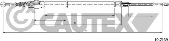 Cautex 468242 - Тросик, cтояночный тормоз autosila-amz.com