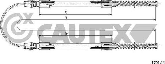 Cautex 048905 - Тросик, cтояночный тормоз autosila-amz.com